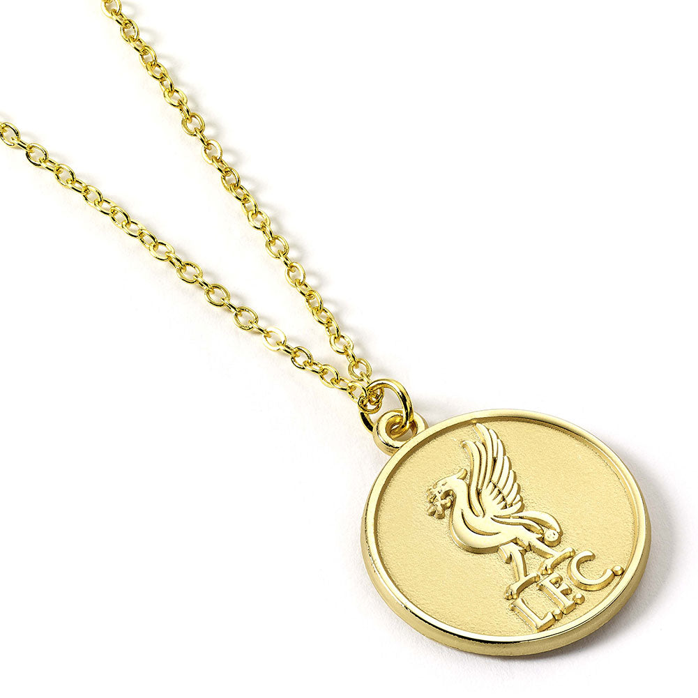 Liverpool FC Gold Finish Crest Necklace - Buy Neckwear at GiftMasters.co.uk