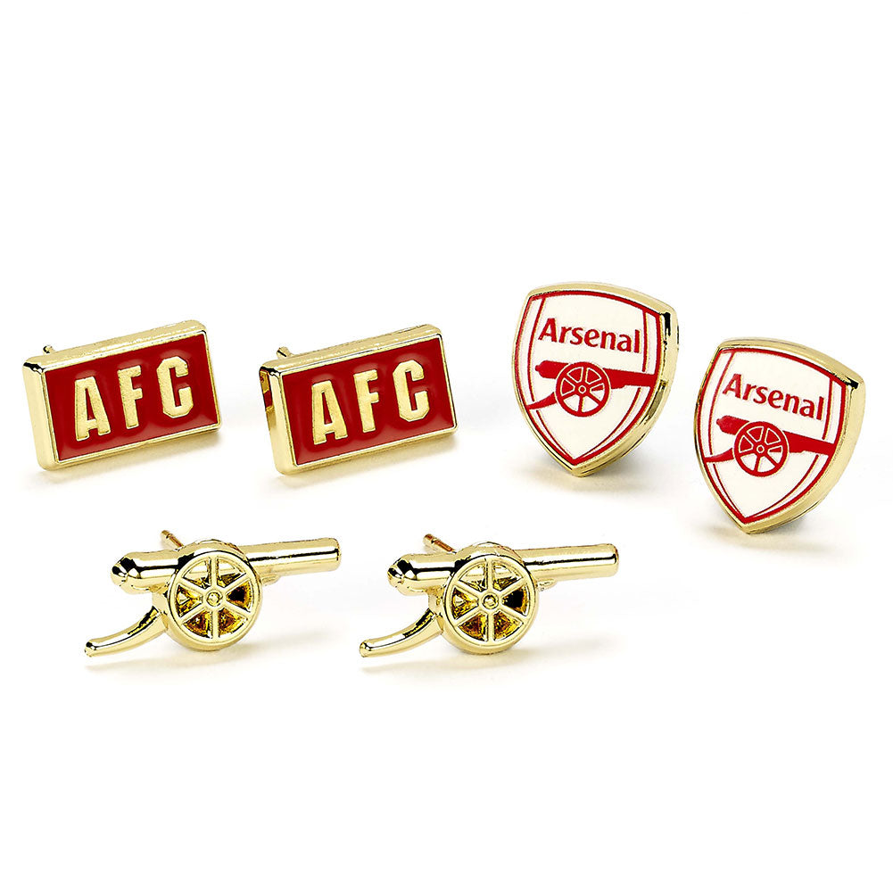 Arsenal FC Stud Earring Set - Buy Earrings at GiftMasters.co.uk