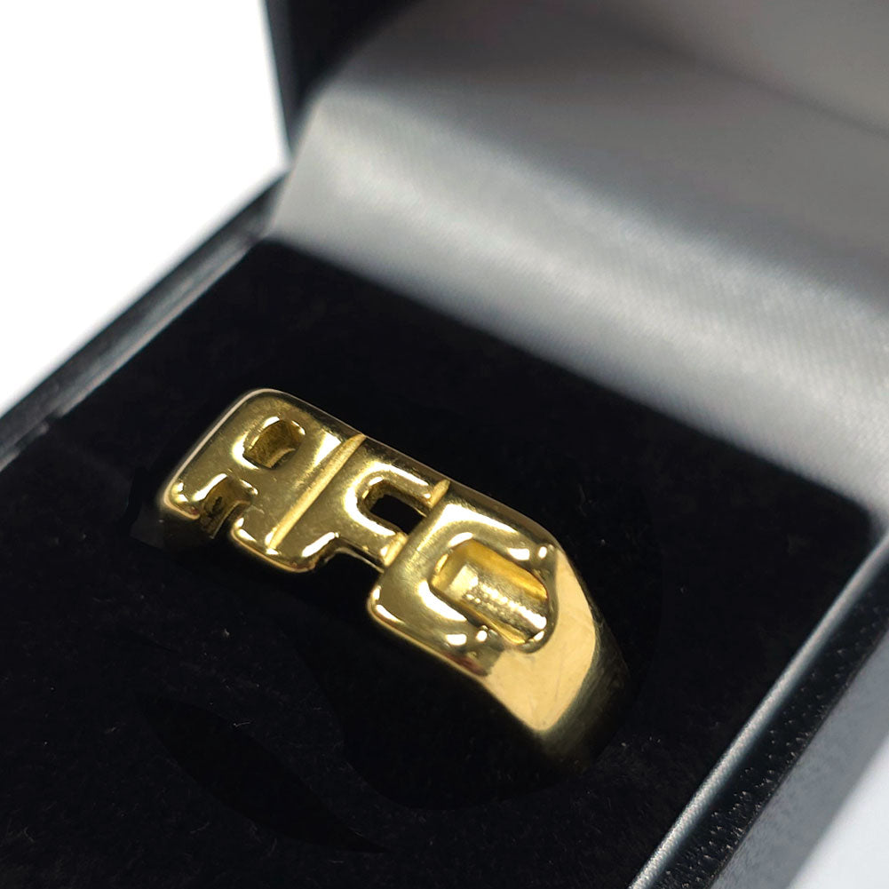 Arsenal FC 18ct Gold Plated on Silver AFC Ring - Buy Sterling Silver at GiftMasters.co.uk