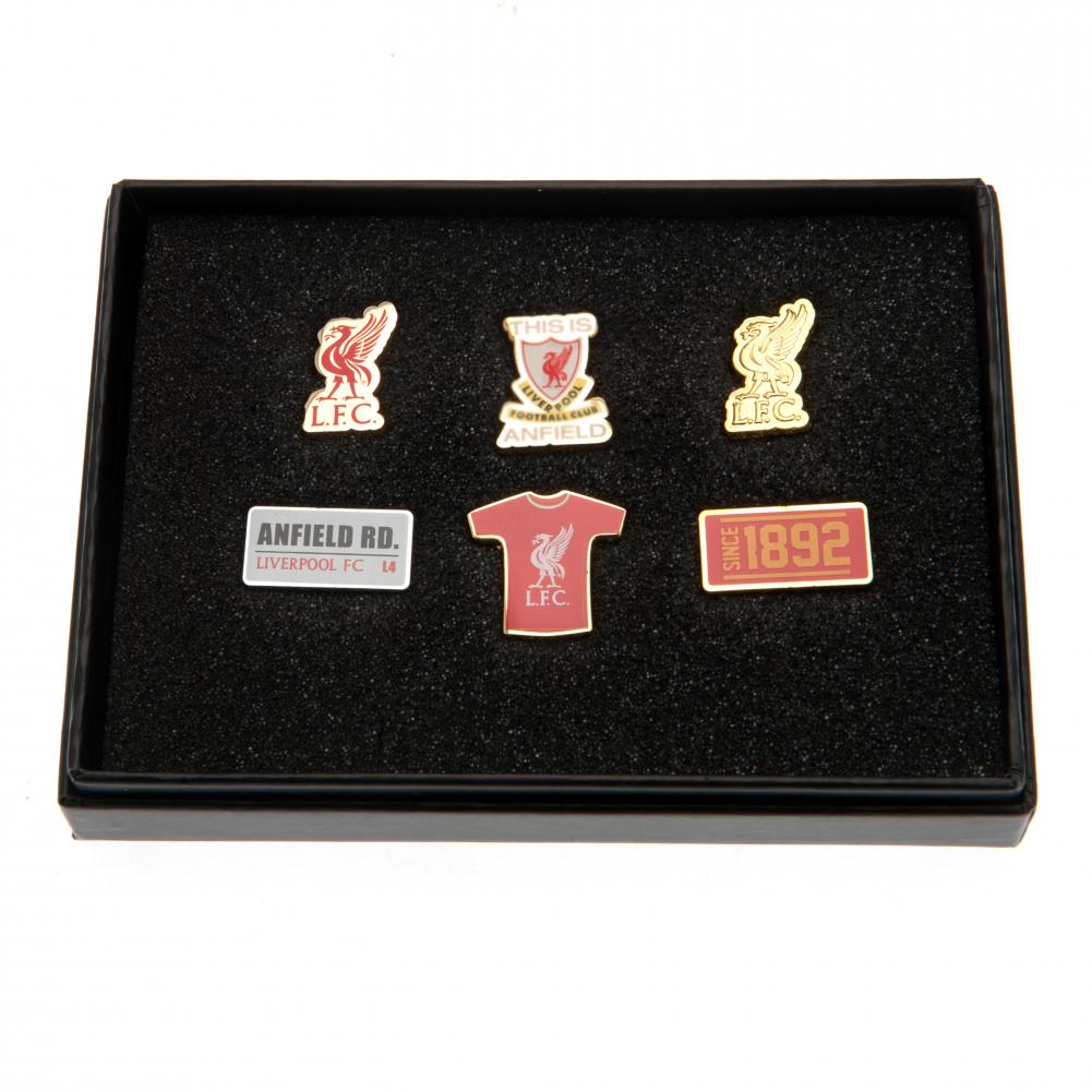 Liverpool FC 6pc Badge Set - Buy Badges at GiftMasters.co.uk