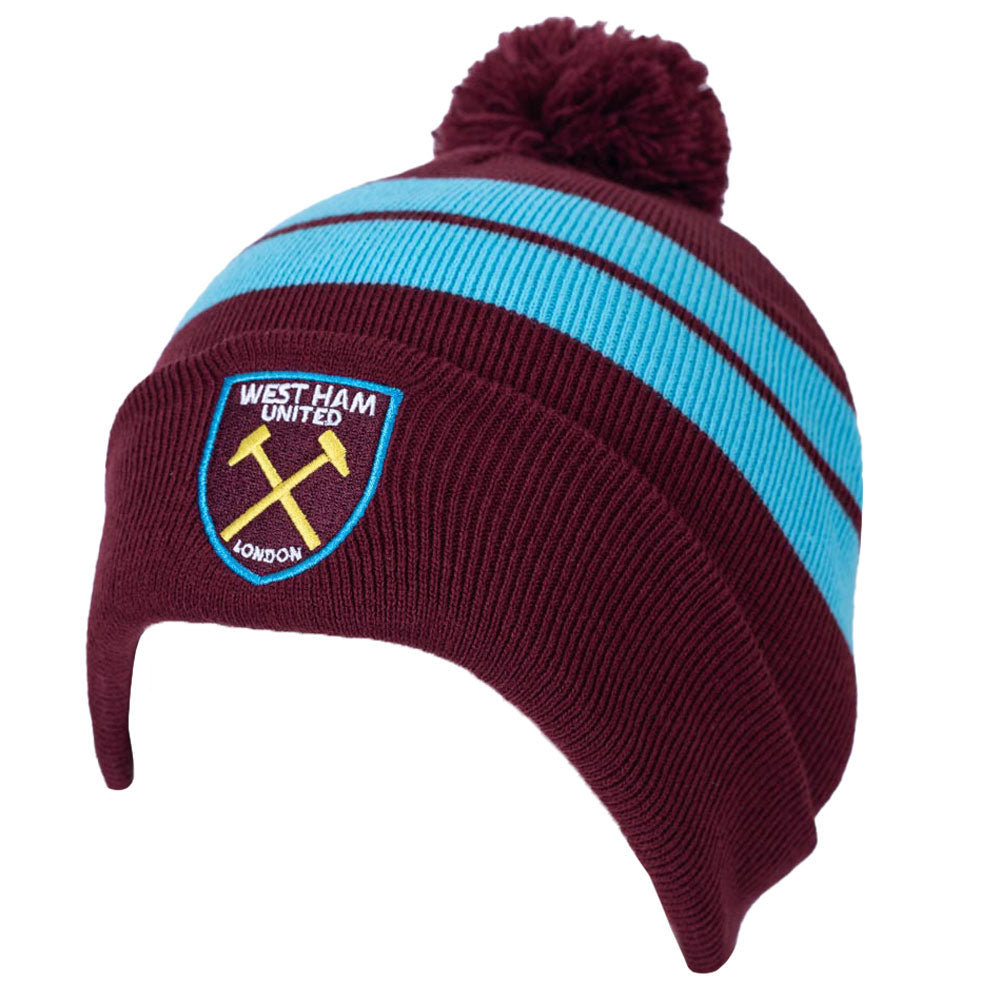 West Ham United FC Bar Knit Ski Hat - Buy Knitted Hats at GiftMasters.co.uk