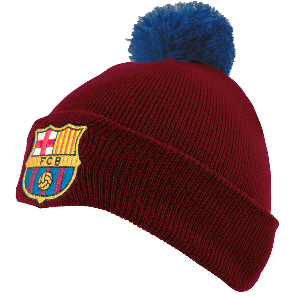 FC Barcelona Red Ski Hat - Buy Knitted Hats at GiftMasters.co.uk