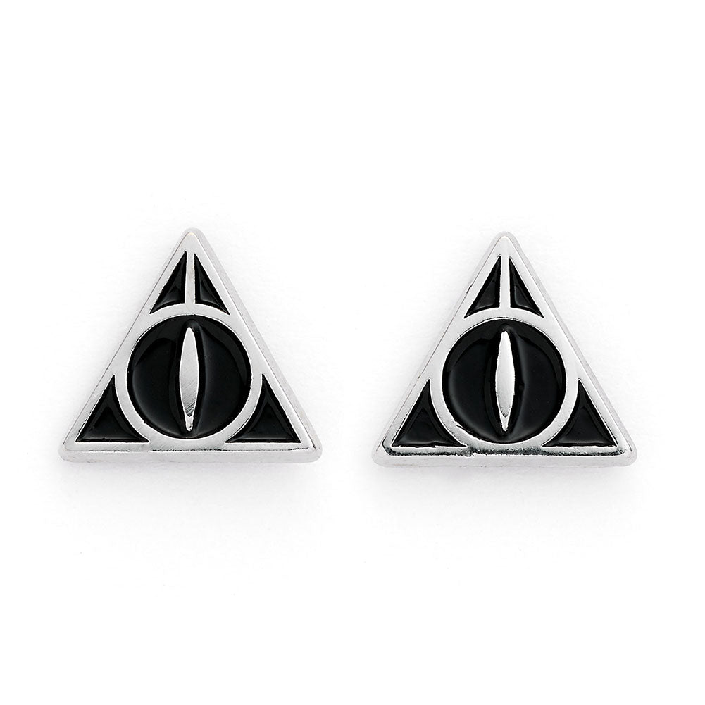 Harry Potter Silver Plated Deathly Hallows Stud Earrings - Buy Silver Plated at GiftMasters.co.uk