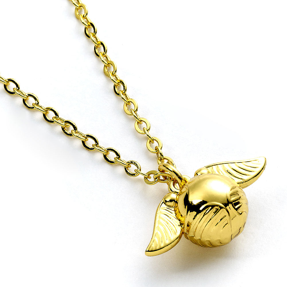 Harry Potter Gold Plated Cute Golden Snitch Necklace - Buy Neckwear at GiftMasters.co.uk