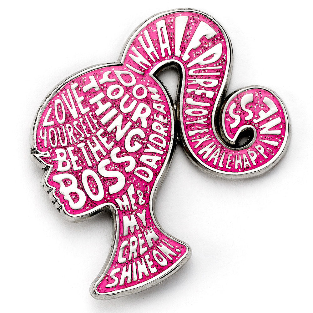 Barbie Sparkly Silhouette Pin Badge - Buy Badges at GiftMasters.co.uk