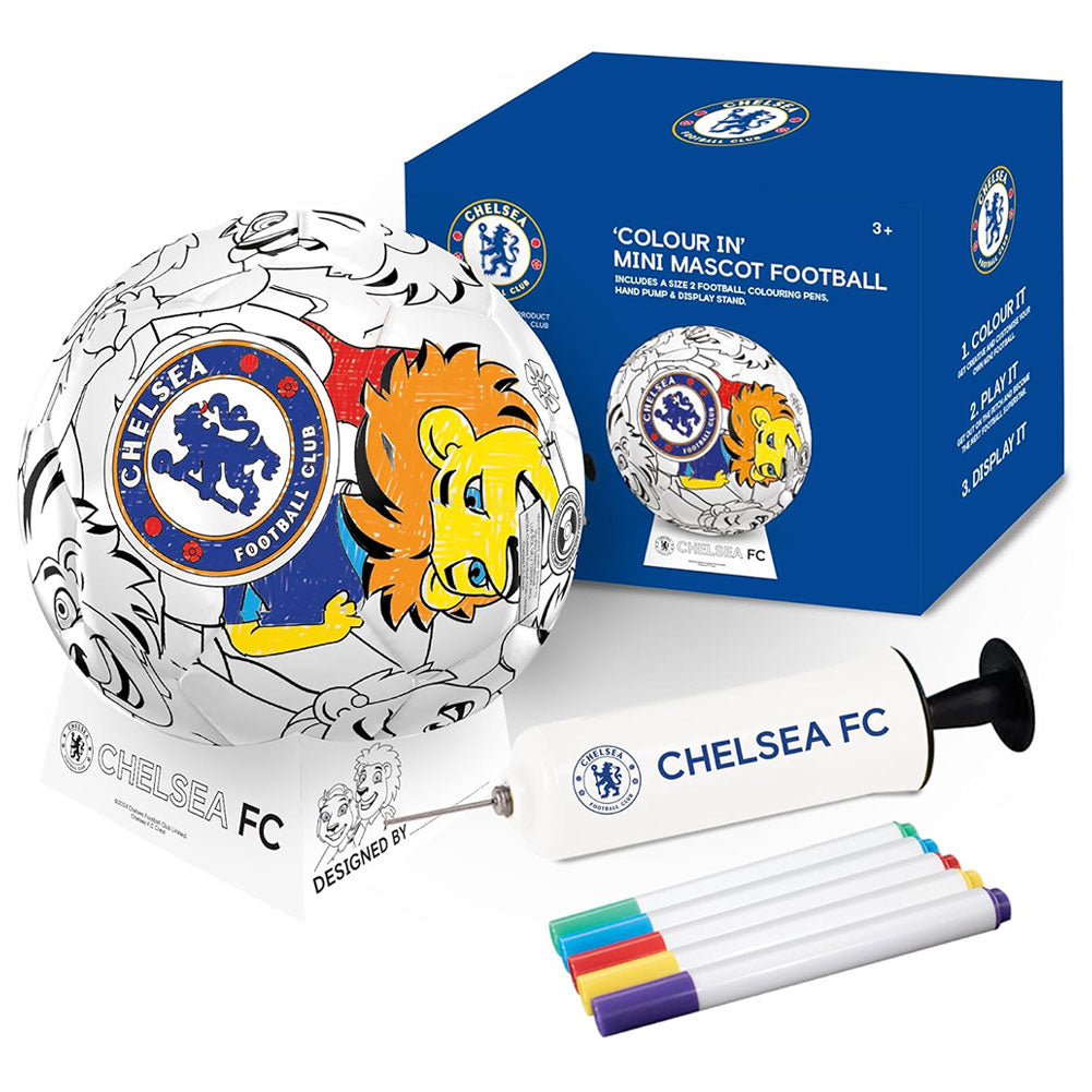 Chelsea FC 'Colour In' Mini Football Set - Buy Pumps & Sets at GiftMasters.co.uk
