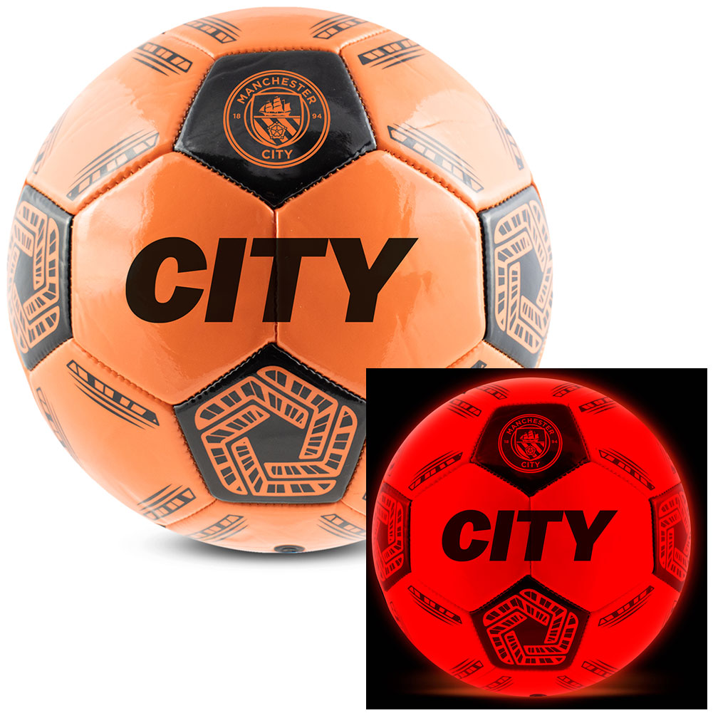 Manchester City FC LED Glow Football - Buy Footballs Size 5 at GiftMasters.co.uk