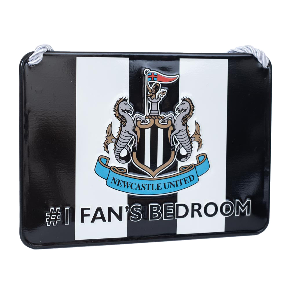 Newcastle United FC No1 Fan Stripe Bedroom Sign - Buy Metal Signs at GiftMasters.co.uk