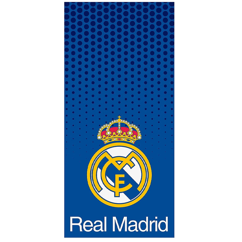 Real Madrid FC Blue Towel - Buy  at GiftMasters.co.uk