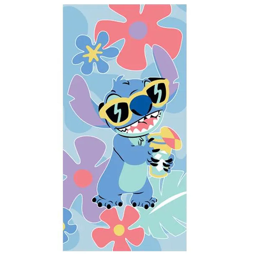 Lilo & Stitch Floral Towel - Buy  at GiftMasters.co.uk