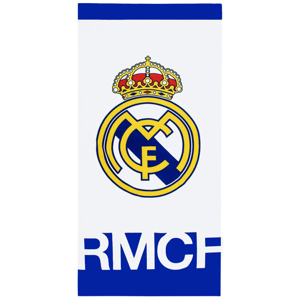 Real Madrid CF White Towel - Buy Towels at GiftMasters.co.uk