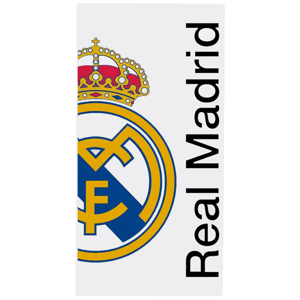 Real Madrid CF XL Crest Towel - Buy Towels at GiftMasters.co.uk