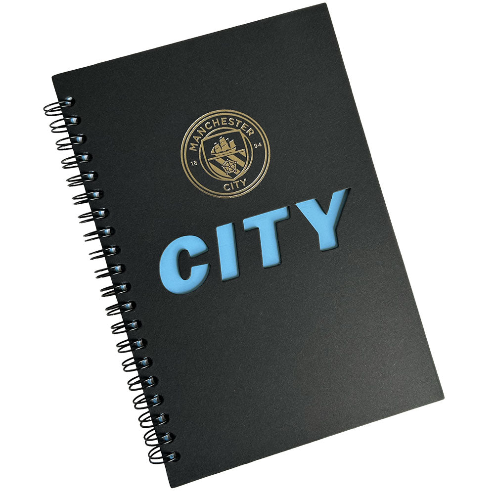 Manchester City FC Cut Out Notebook - Buy Notebooks & Binders at GiftMasters.co.uk