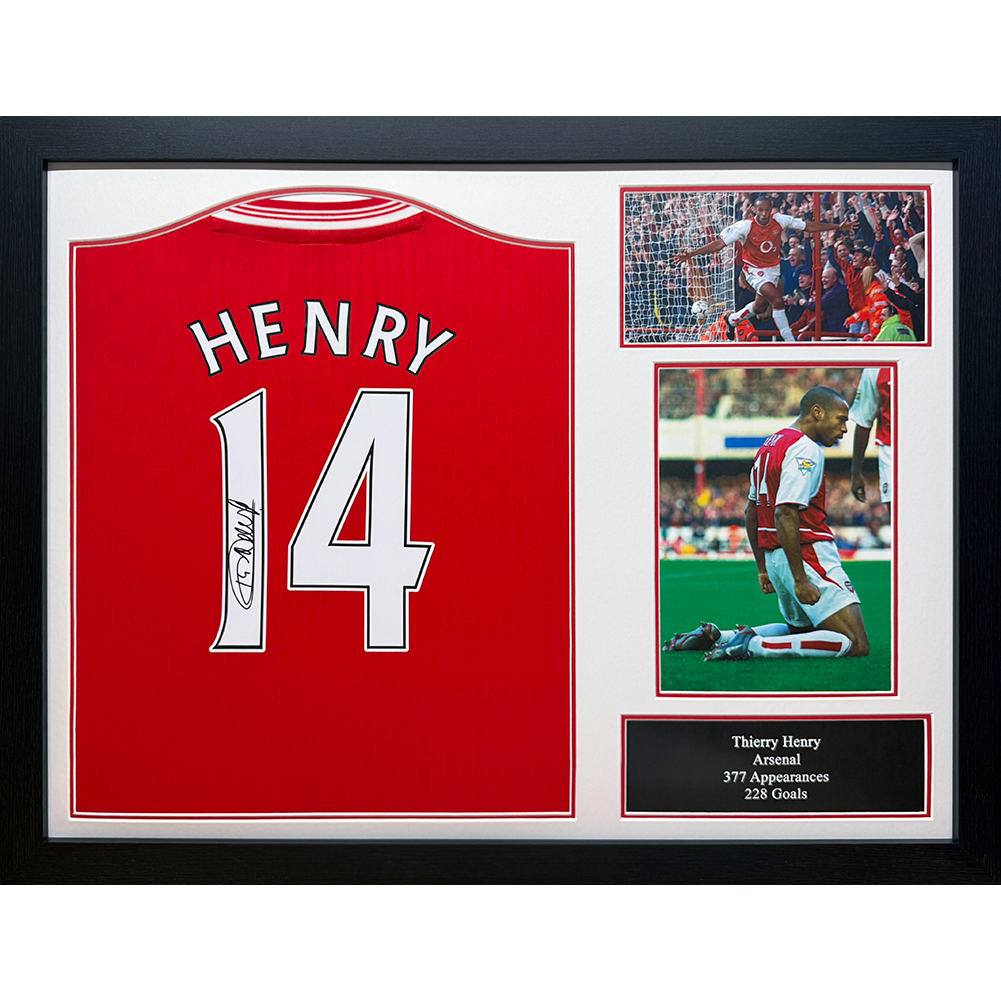 Arsenal FC Henry Centenary Retro Signed Shirt (Framed) - Buy Shirts at GiftMasters.co.uk