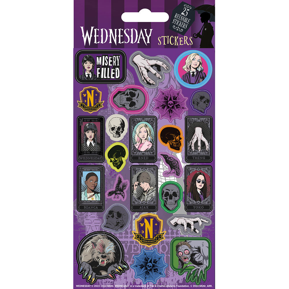 Wednesday Paper Sticker Sheet - Buy Stickers at GiftMasters.co.uk