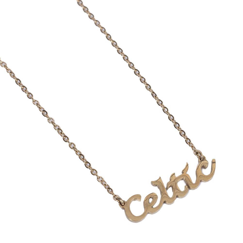 Celtic FC Gold Plated Name Dropper Necklace - Buy Neckwear at GiftMasters.co.uk