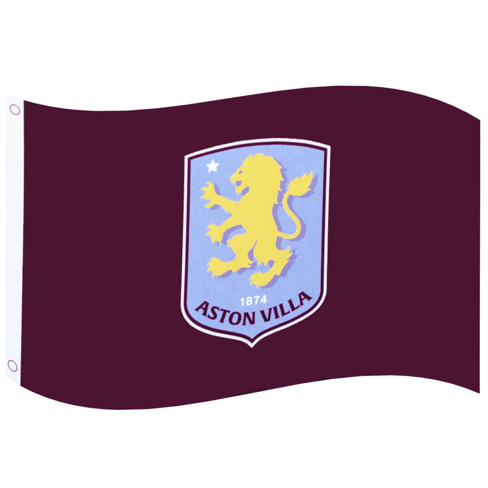 Aston Villa FC Core Crest Flag - Buy Flags at GiftMasters.co.uk