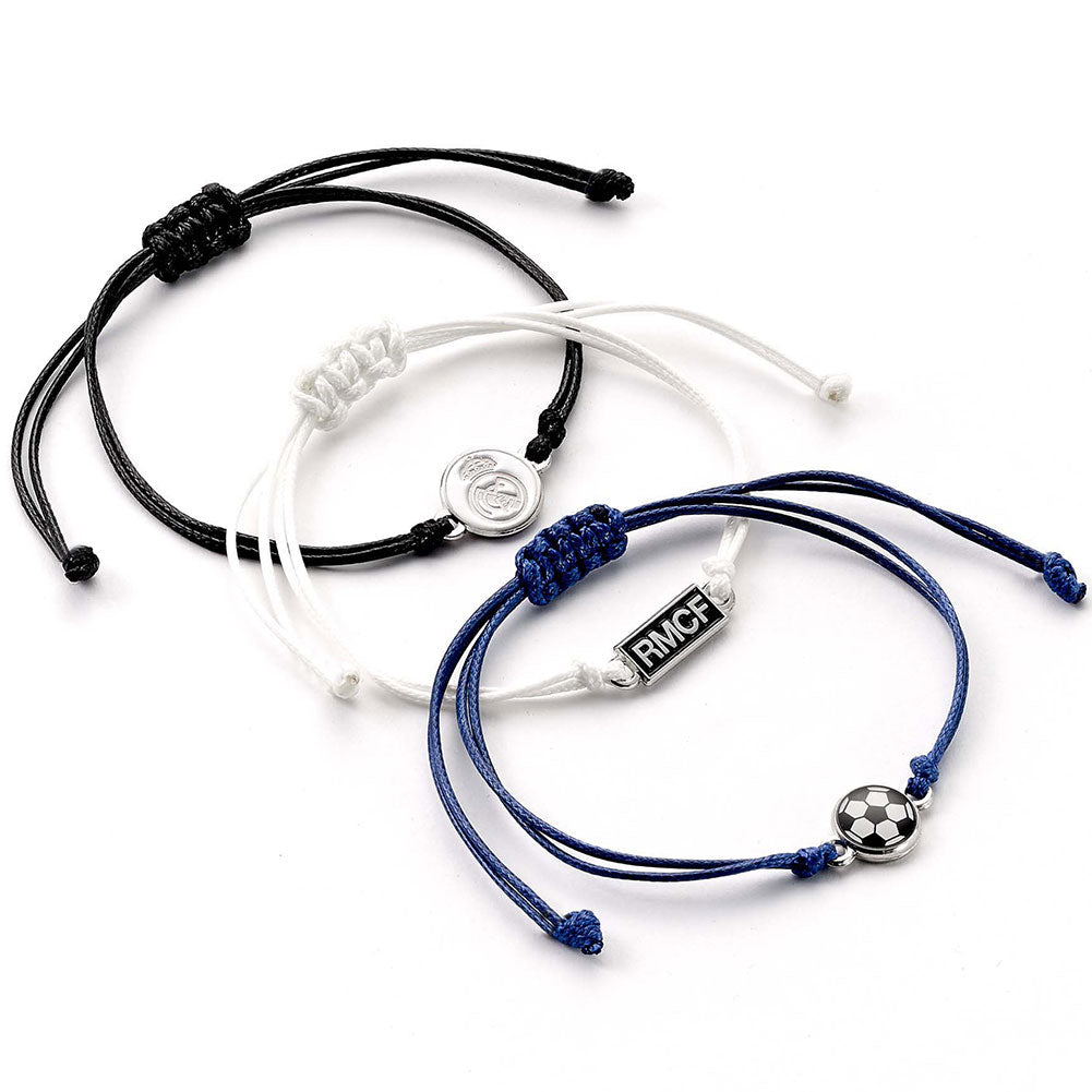 Real Madrid CF Friendship Bracelet Set - Buy Silver Plated at GiftMasters.co.uk