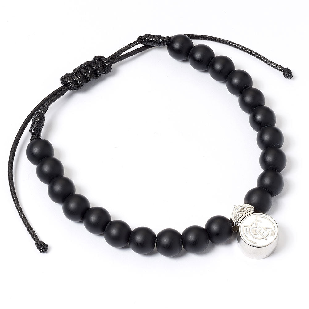 Real Madrid FC Black Bead Bracelet - Buy Bracelets & Charms at GiftMasters.co.uk
