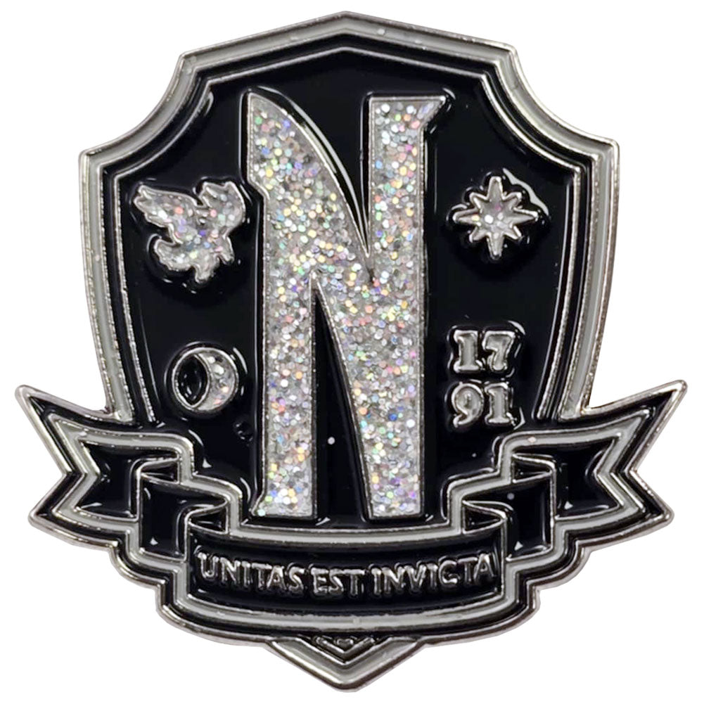 Wednesday Nevermore Pin Badge - Buy Badges at GiftMasters.co.uk
