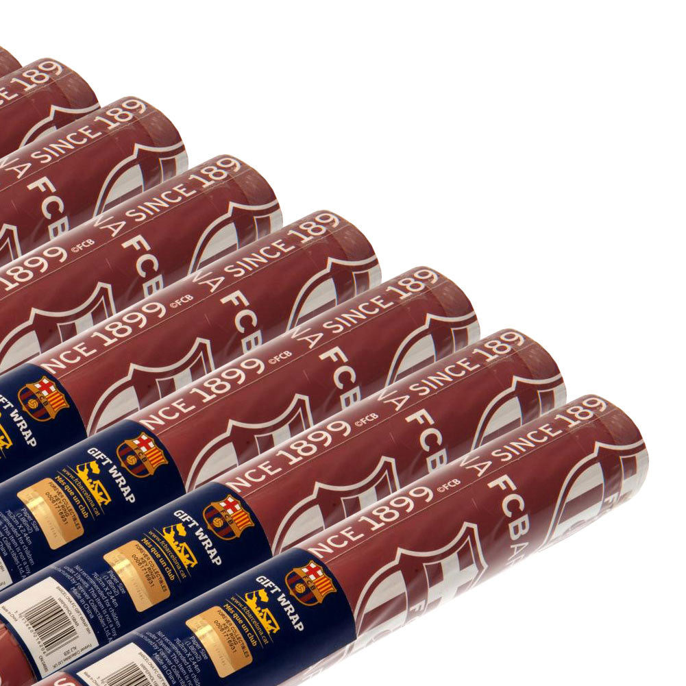 FC Barcelona Gift Wrap x 24 - Buy Cards & Gift Wrap at GiftMasters.co.uk