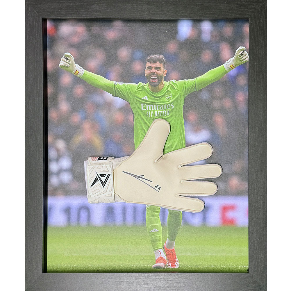 Arsenal FC Raya Signed Glove (Framed) - Buy Gloves & Boots at GiftMasters.co.uk