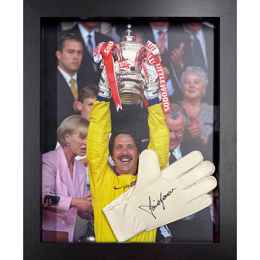 Arsenal FC Seaman Signed Glove (Framed) - Buy Gloves & Boots at GiftMasters.co.uk