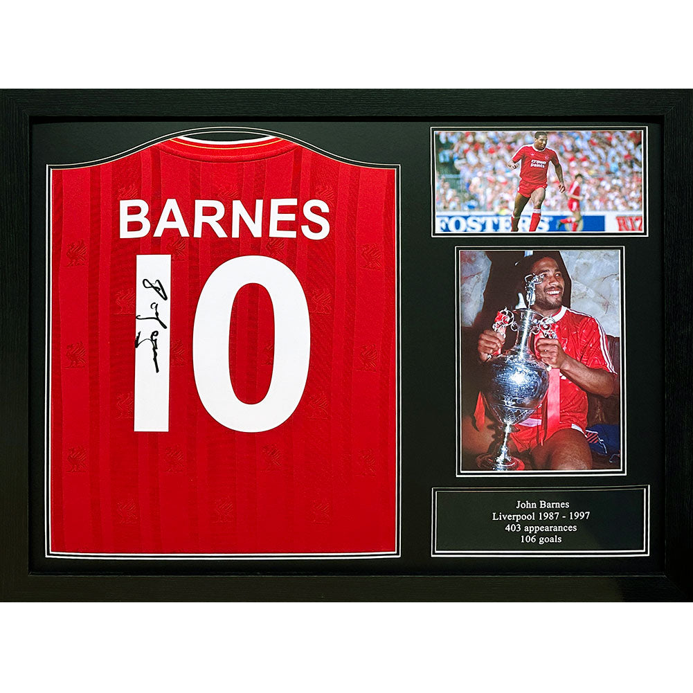 Liverpool FC Barnes Signed Shirt (Framed) - Buy Shirts at GiftMasters.co.uk