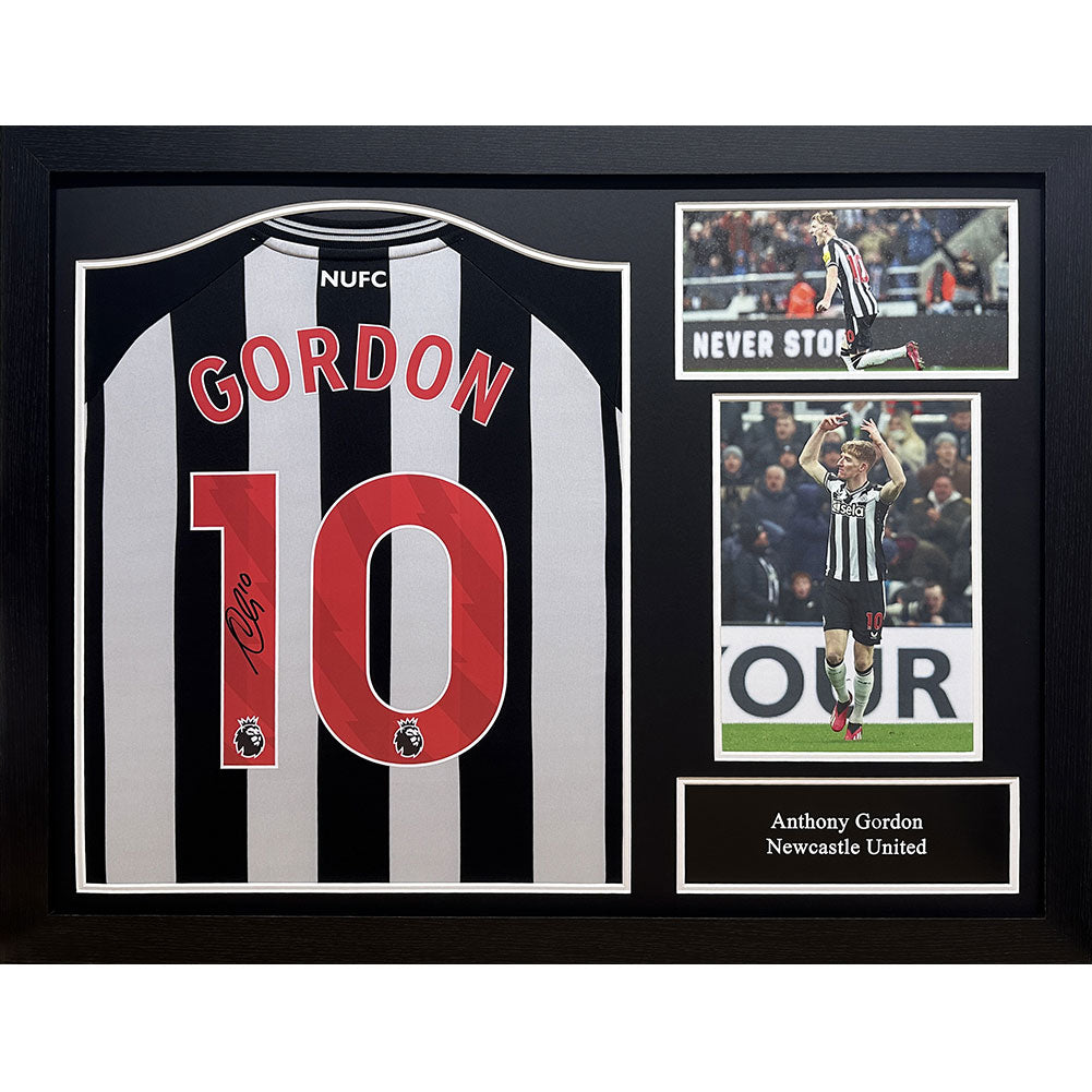 Newcastle United FC Gordon Signed Shirt (Framed) - Buy Shirts at GiftMasters.co.uk
