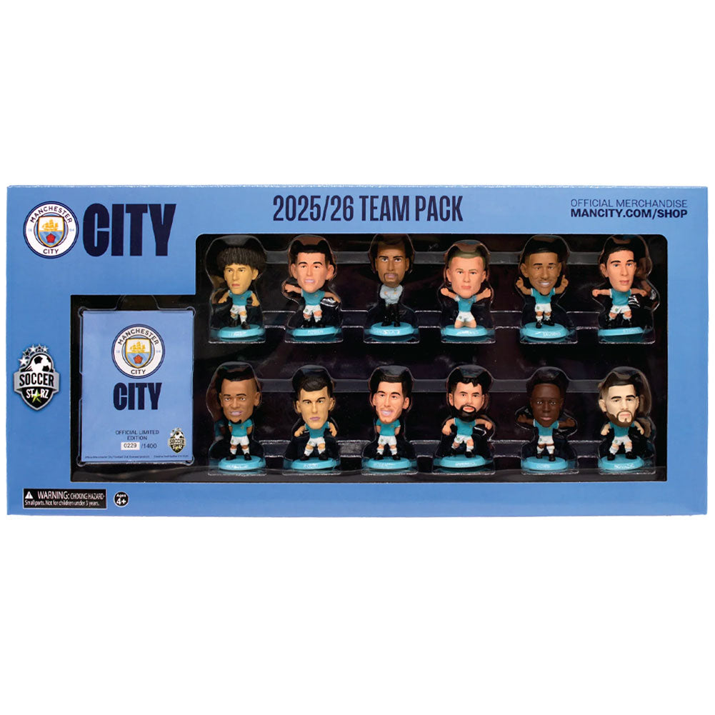 Manchester City FC SoccerStarz Season 25-26 Team Pack - Buy Team Packs at GiftMasters.co.uk
