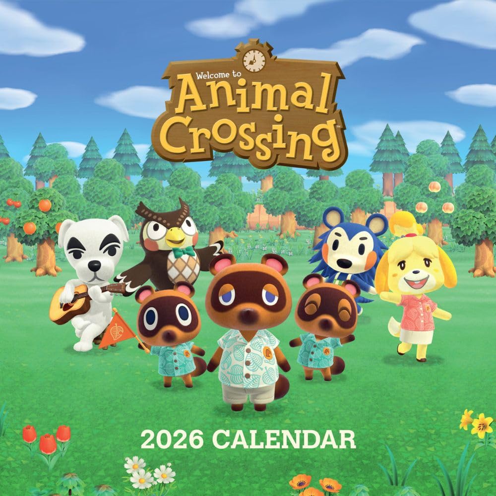 Animal Crossing Square Calendar 2026 - Buy Calendars & Diaries at GiftMasters.co.uk