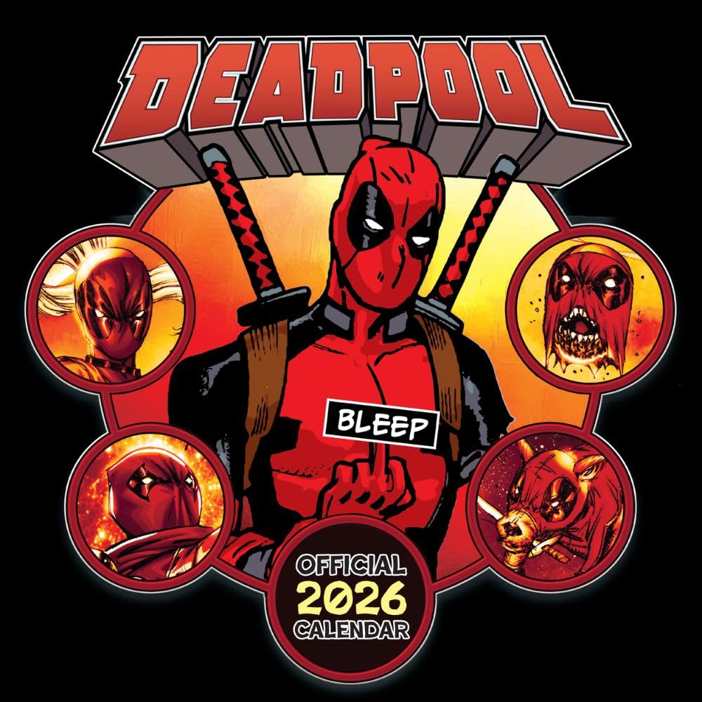 Deadpool Square Calendar 2026 - Buy Calendars & Diaries at GiftMasters.co.uk