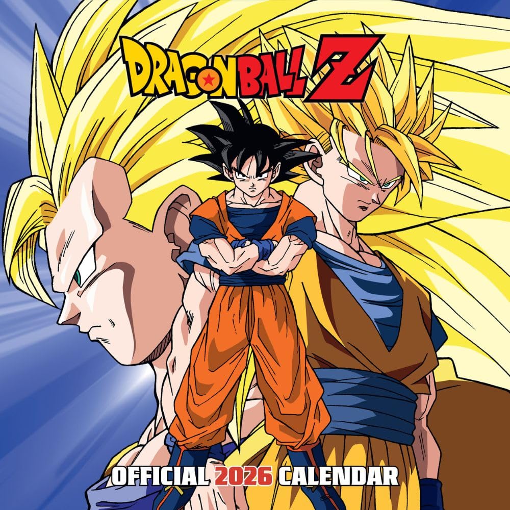 Dragon Ball Z Square Calendar 2026 - Buy Calendars & Diaries at GiftMasters.co.uk