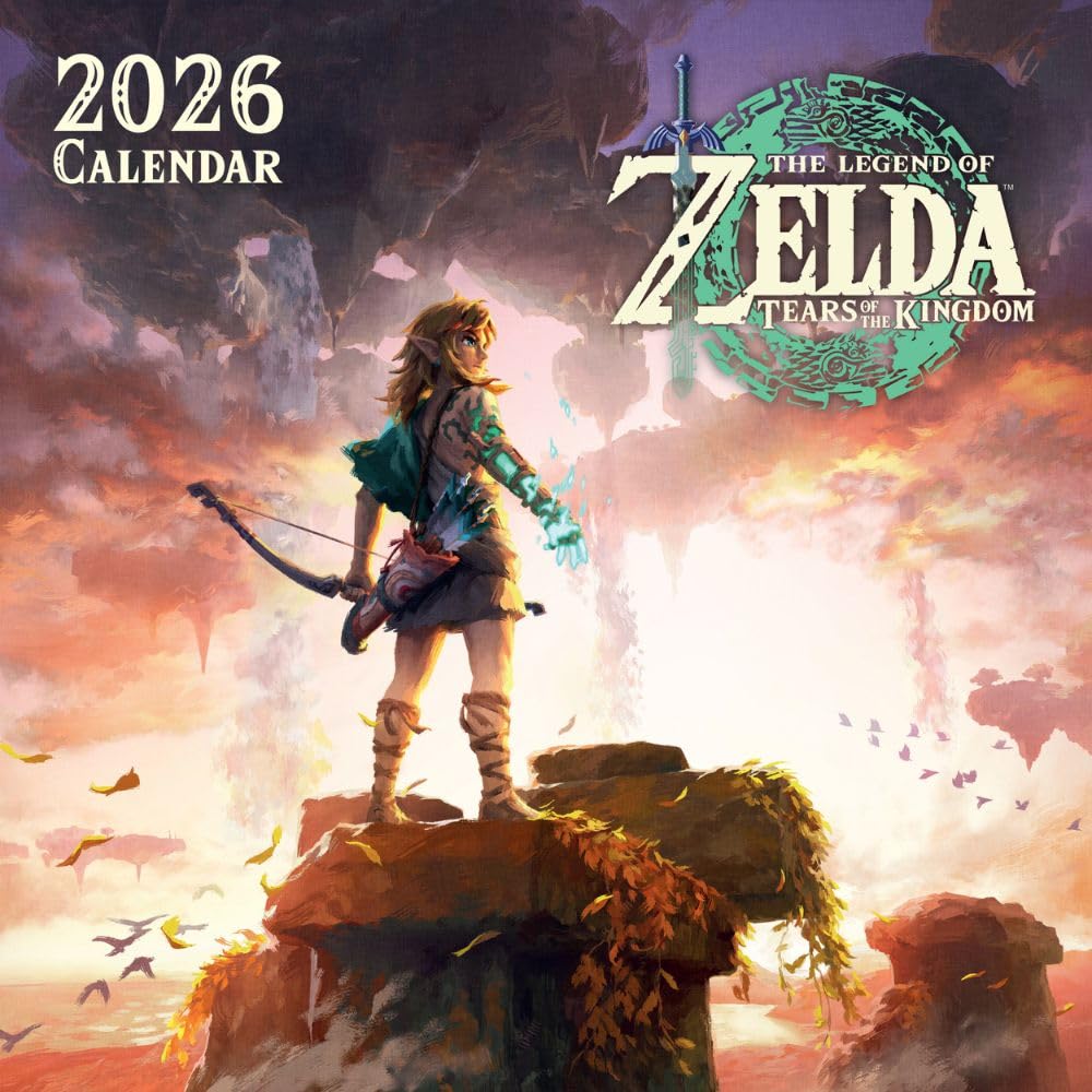 The Legend Of Zelda Square Calendar 2026 - Buy Calendars & Diaries at GiftMasters.co.uk