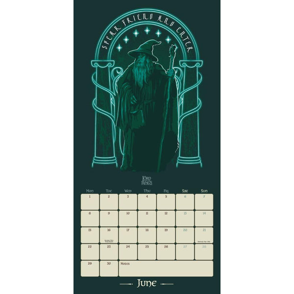 The Lord Of The Rings Square Calendar 2026