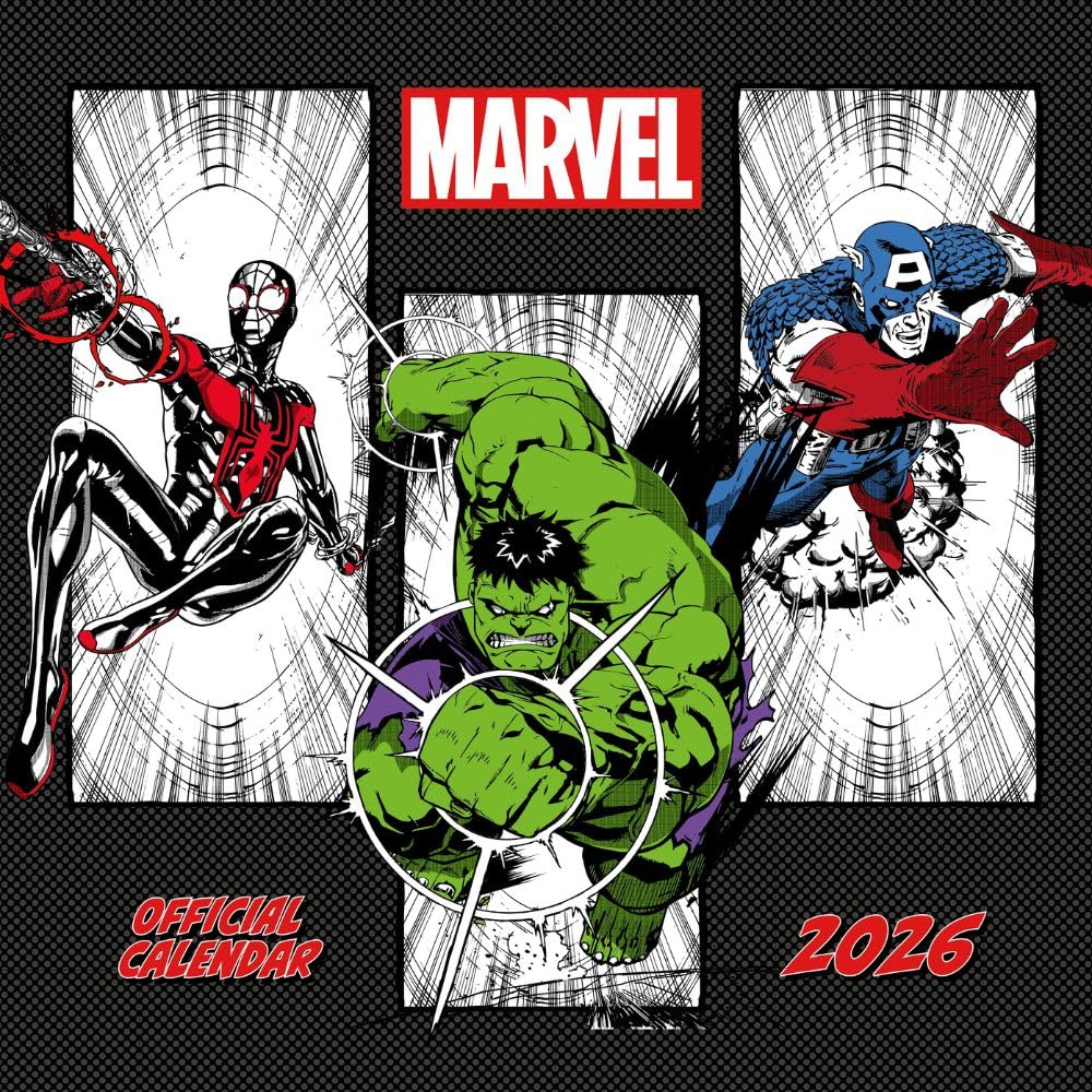 Marvel Comics Square Calendar 2026 - Buy Calendars & Diaries at GiftMasters.co.uk