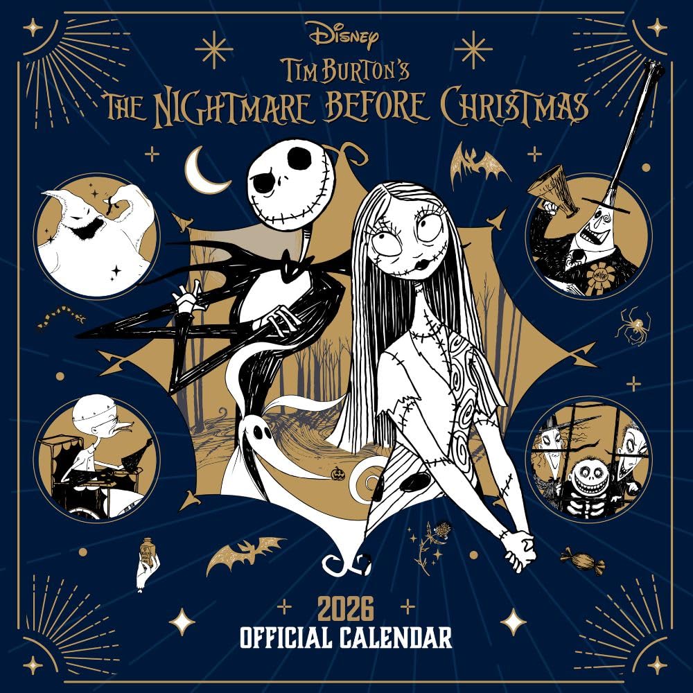 The Nightmare Before Christmas Square Calendar 2026 - Buy Calendars & Diaries at GiftMasters.co.uk
