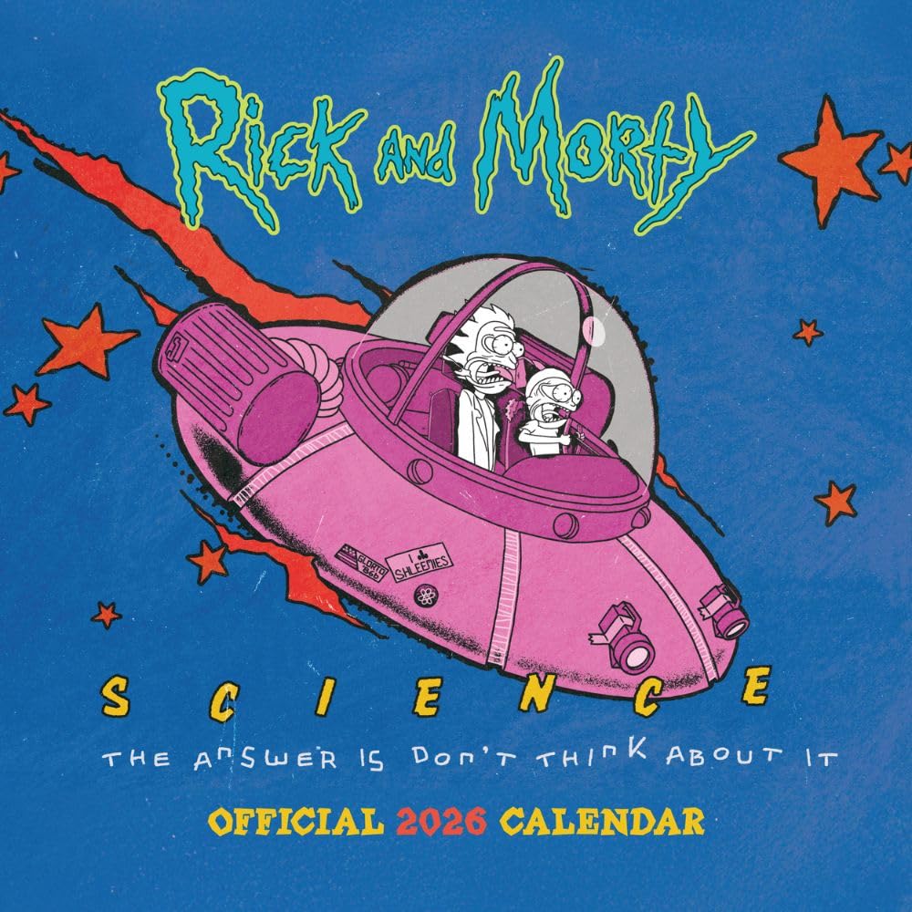 Rick And Morty Square Calendar 2026 - Buy Calendars & Diaries at GiftMasters.co.uk