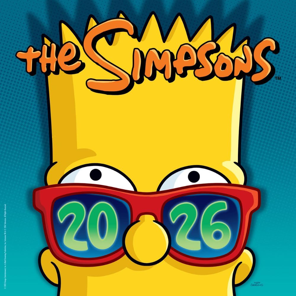 The Simpsons Square Calendar 2026 - Buy Calendars & Diaries at GiftMasters.co.uk