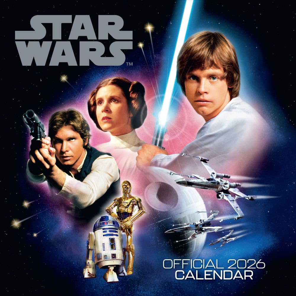 Star Wars Square Calendar 2026 - Buy Calendars & Diaries at GiftMasters.co.uk