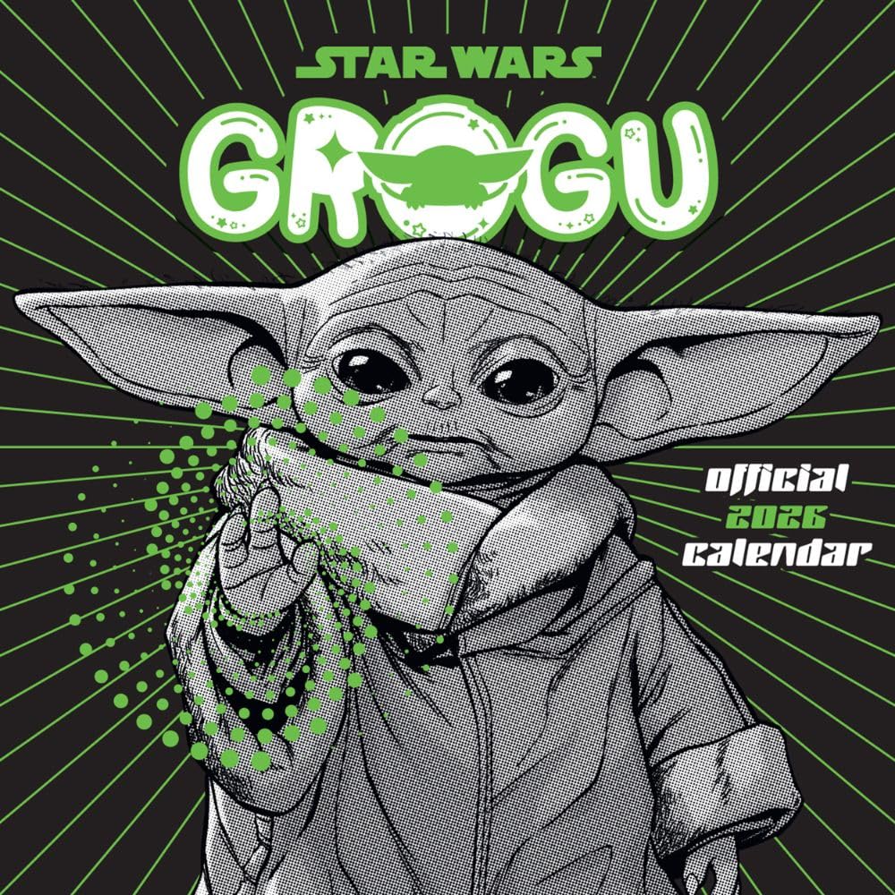 Star Wars: The Mandalorian Grogu Square Calendar 2026 - Buy Calendars & Diaries at GiftMasters.co.uk