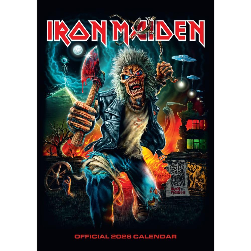Iron Maiden A3 Calendar 2026 - Buy Calendars & Diaries at GiftMasters.co.uk