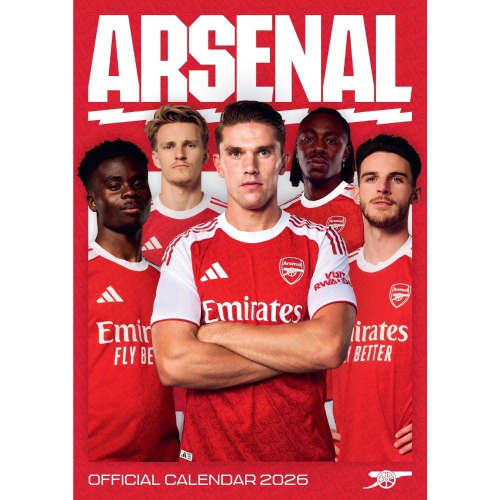 Arsenal FC A3 Calendar 2026 - Buy Calendars & Diaries at GiftMasters.co.uk