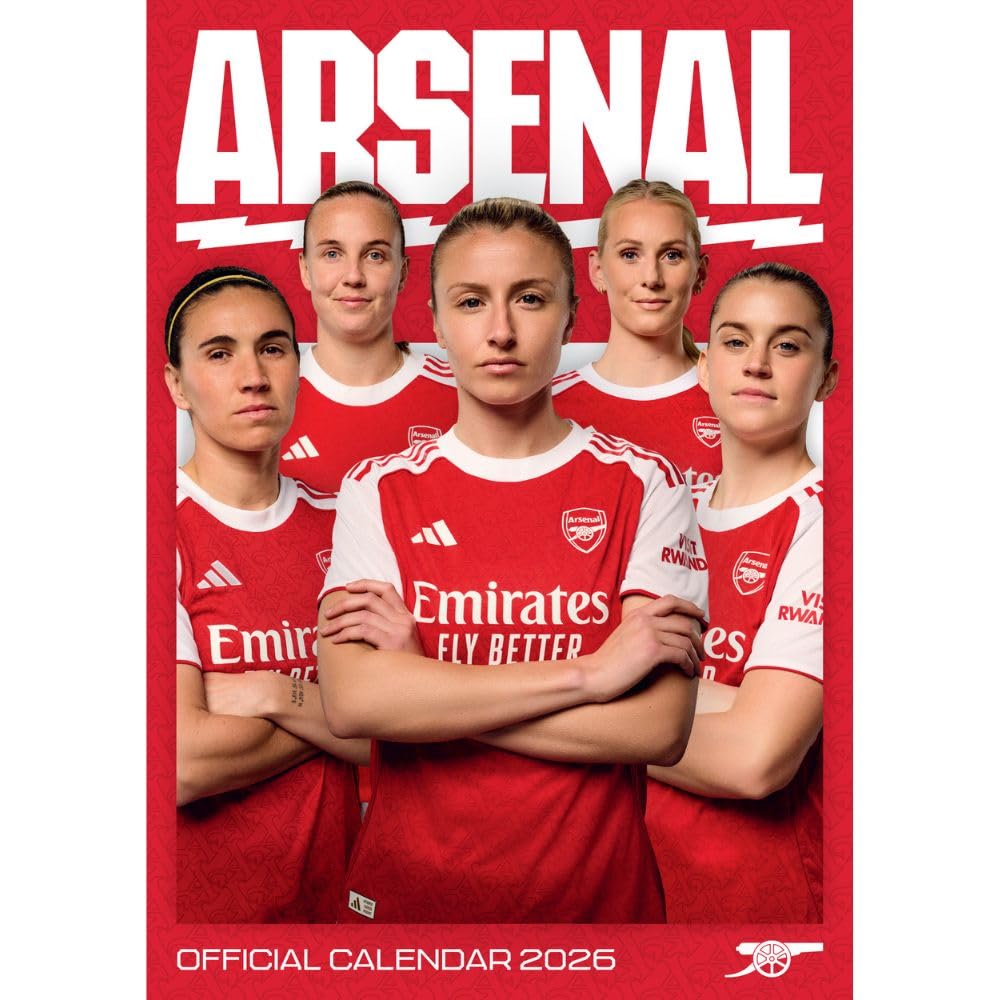 Arsenal WFC A3 Calendar 2026 - Buy Calendars & Diaries at GiftMasters.co.uk