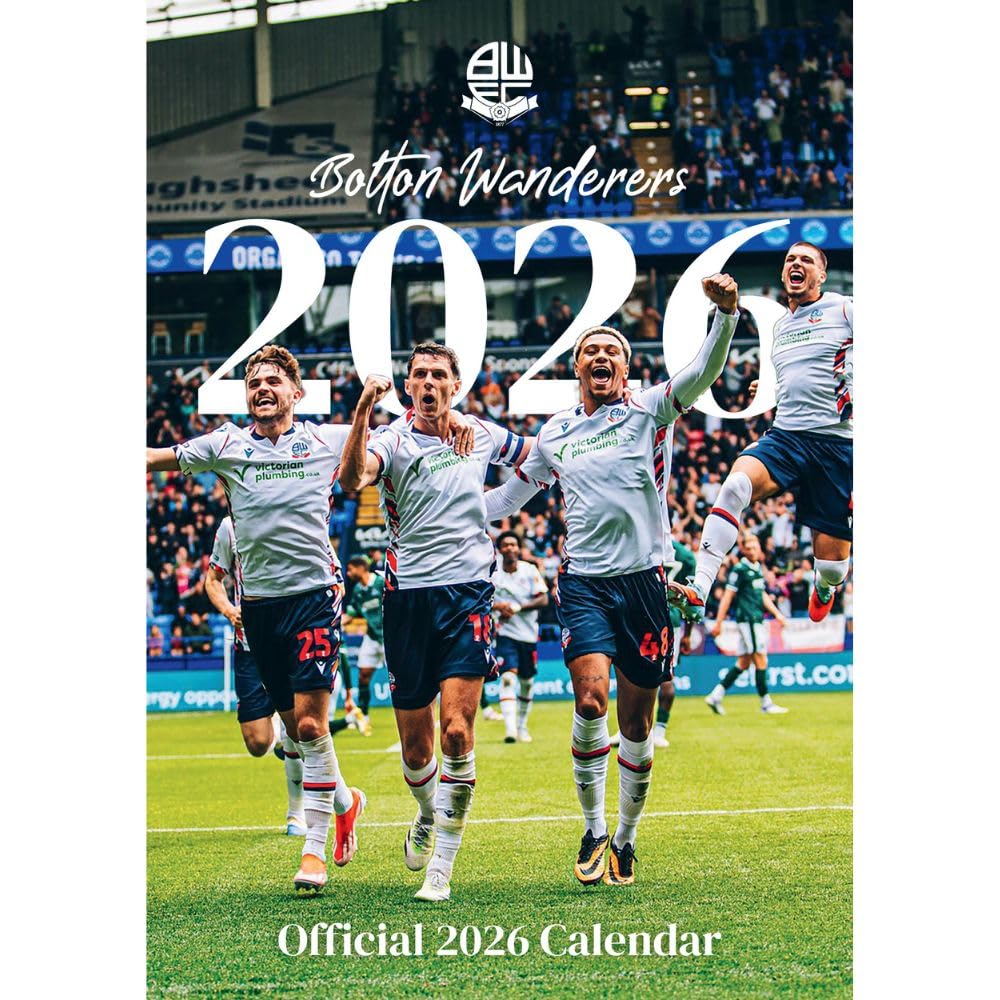 Bolton Wanderers FC A3 Calendar 2026 - Buy Calendars & Diaries at GiftMasters.co.uk