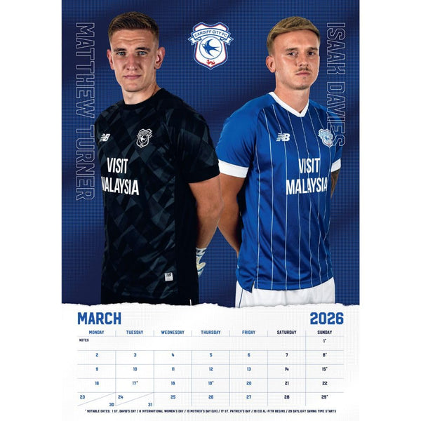 Cardiff City FC A3 Calendar 2026
