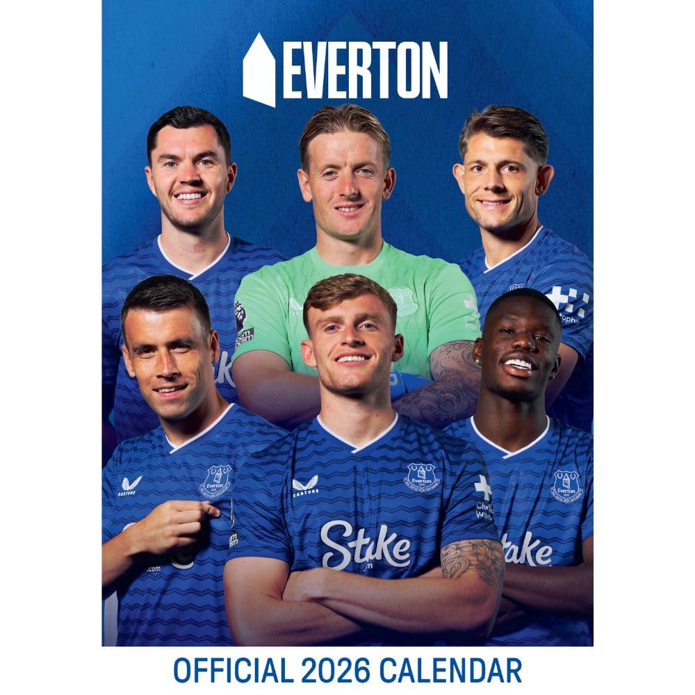 Everton FC A3 Calendar 2026 - Buy Calendars & Diaries at GiftMasters.co.uk