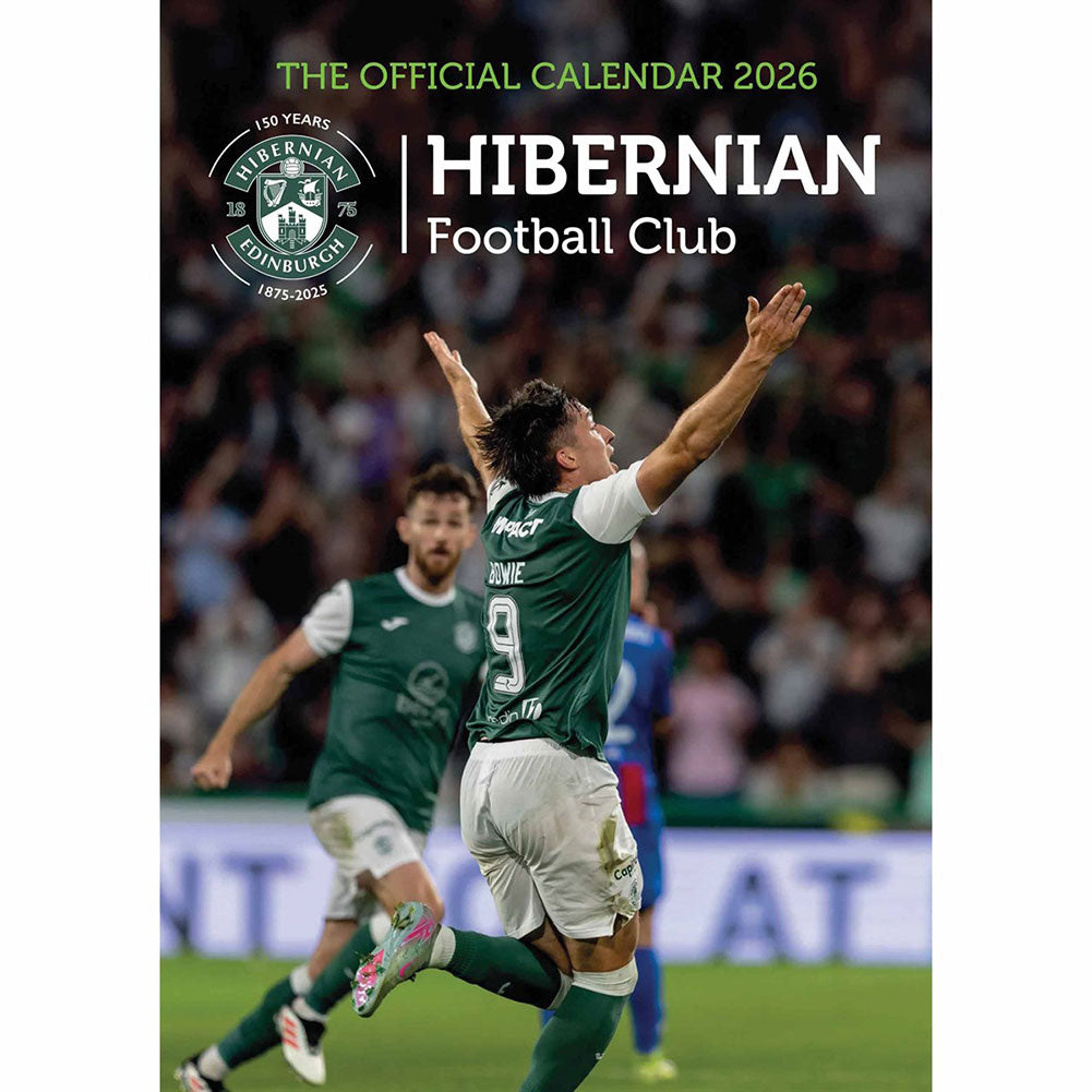 Hibernian FC A3 Calendar 2026 - Buy Calendars & Diaries at GiftMasters.co.uk