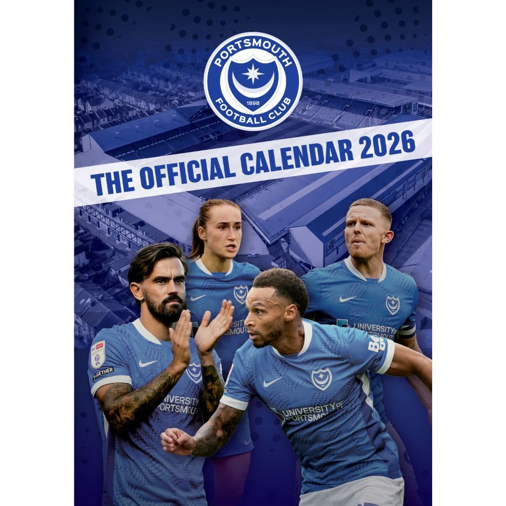 Portsmouth FC A3 Calendar 2026 - Buy Calendars & Diaries at GiftMasters.co.uk
