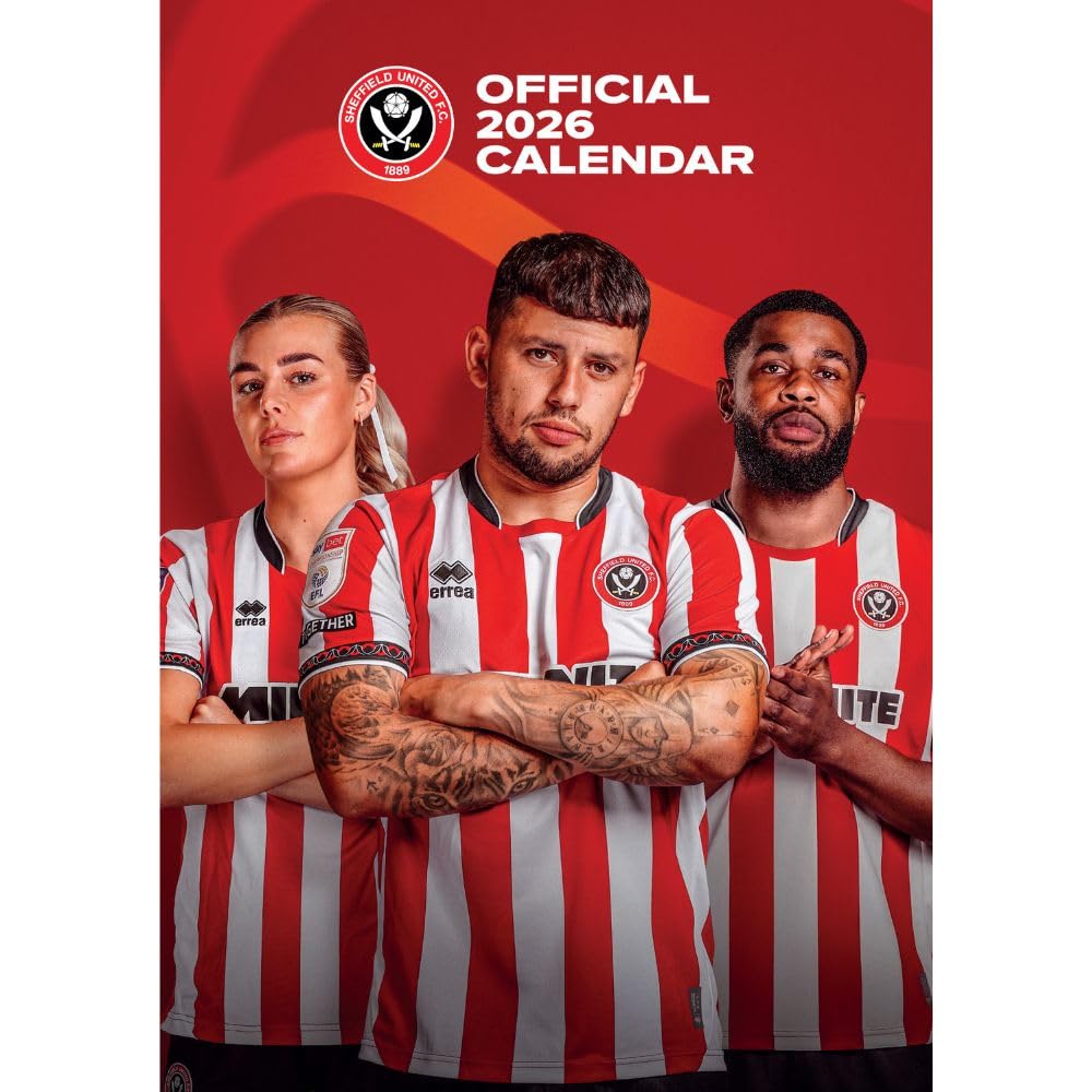 Sheffield United FC A3 Calendar 2026 - Buy Calendars & Diaries at GiftMasters.co.uk